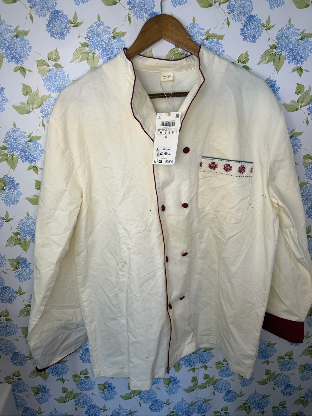Zara Home Chef Jacket M